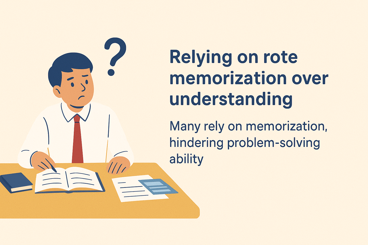 Graphic of Mistake #1: Relying on Rote Memorization Over Understanding