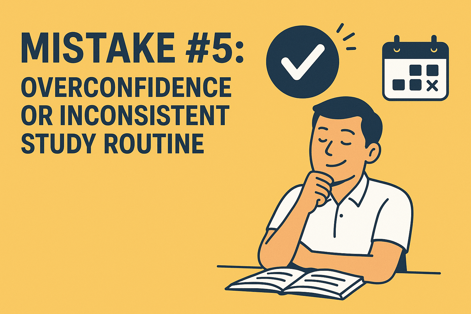 Mistake #5 Overconfidence or Inconsistent Study Routine